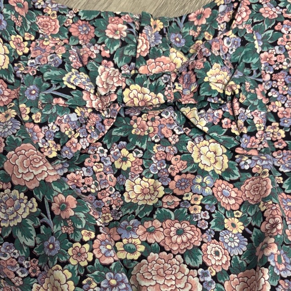 Vintage Cottagecore 1990s Floral Midi Dress with Bow - Picture 10 of 12